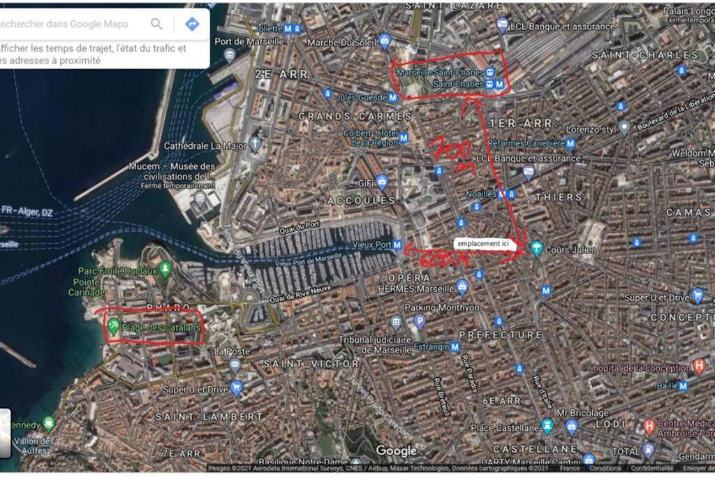 Appartamento le T3 à 600mètre du vieux port proche de la gare Marsiglia Esterno foto